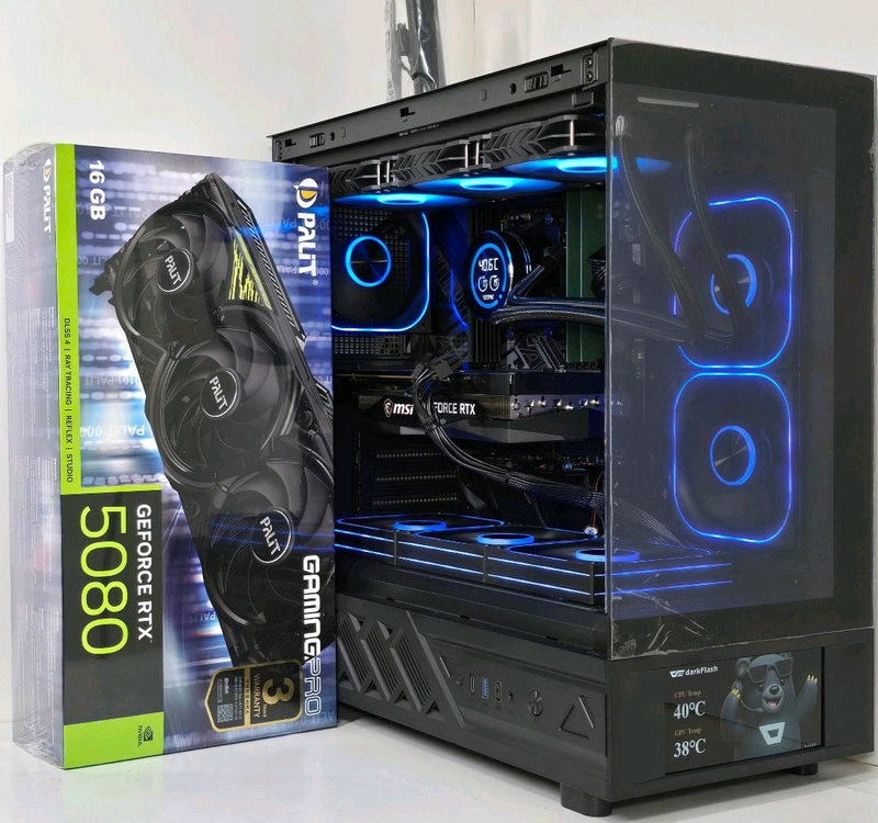 (9850X3D 새제품 수랭 블랙) RTX5080, 32GB, 수랭쿨러, 1050W GOLD, 방송게이밍컴퓨터본체 이미지