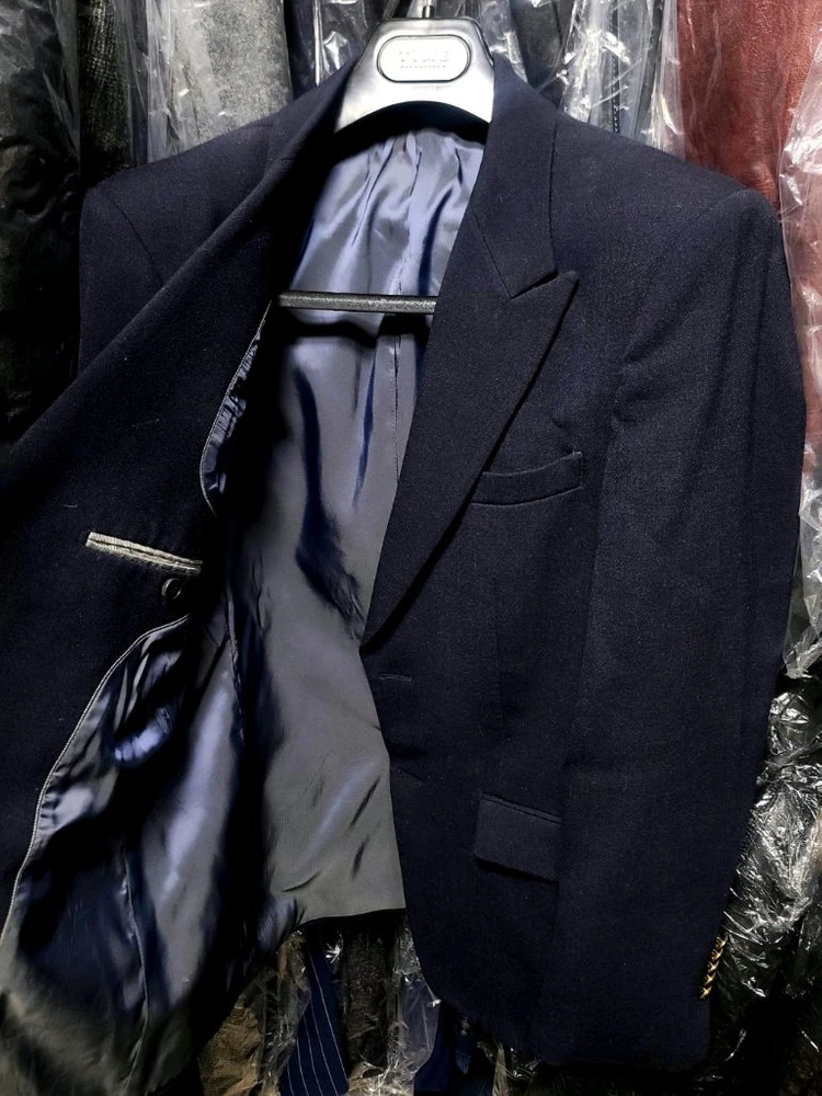 솔리드옴므 / SOLID HOMME 금장단추 피크드라펠 블레이져 자켓 / 50(105) 이미지