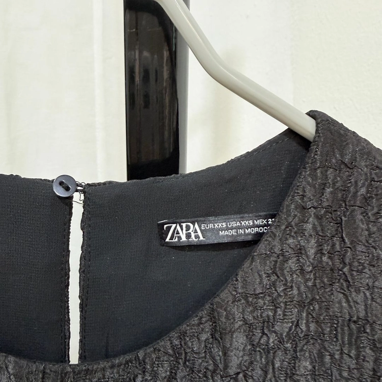 (XXS)자라 zara 자카드원피스 블랙원피스 4740 이미지