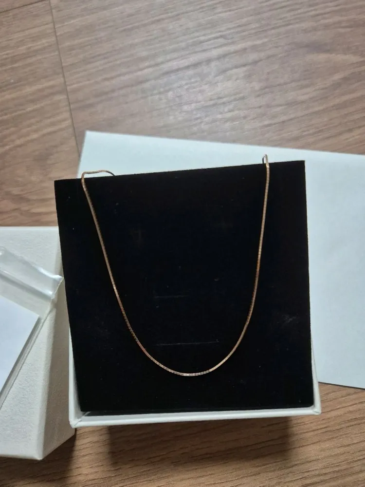 메이비투아 18k핑골 파인블록체인목걸이 이미지