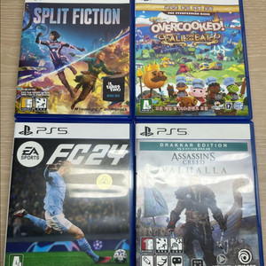 ps5타이틀 (스플릿픽션, 오버쿡드, FC24, 어쌔신크리드 발할라) 이미지