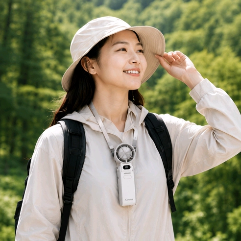 휴대용 선풍기 급속냉각 100단 손풍기 이미지