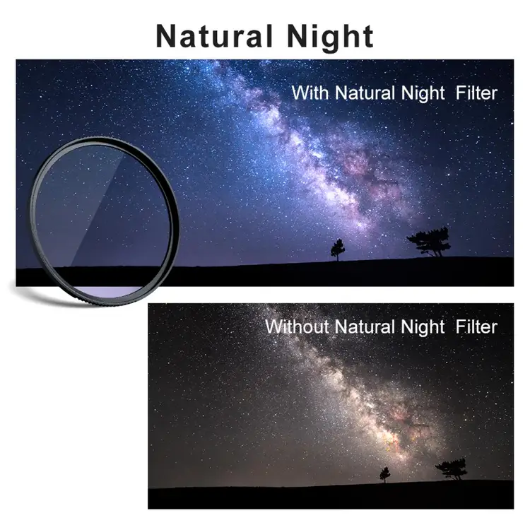 K&F Concept NANO-X 내츄럴 라이트 야경 필터 (새상품) 8K AGC Glass (52mm-82mm) 이미지