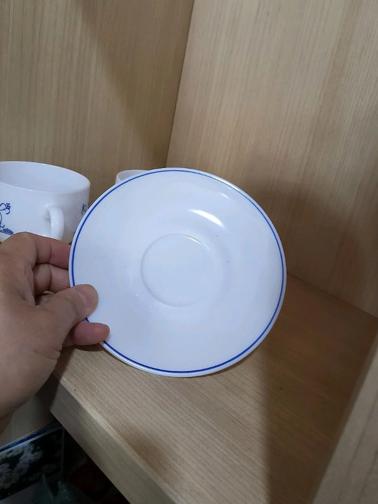 프랑스 아코팔 블루패턴 커피잔2개 세트 이미지