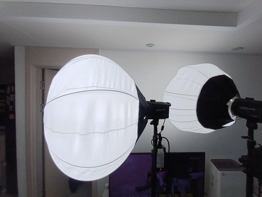 RUMIO PRO 1000 LED 루미오 프로 조명+리플렉터+스탠드+전원어뎁터+소프트박스(2세트) 이미지