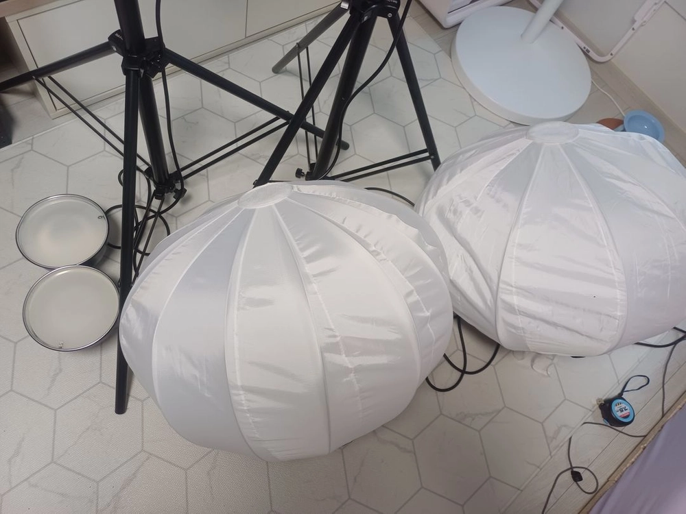 RUMIO PRO 1000 LED 루미오 프로 조명+리플렉터+스탠드+전원어뎁터+소프트박스(2세트) 이미지