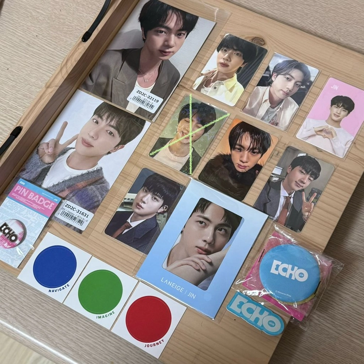 BTS JIN 석진 앨범 일본 dvd 메모리즈 해피 포토카드 포카 이미지