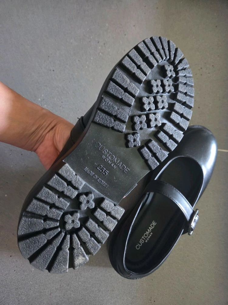 [커스텀에이드]4.5cm 라운드토 청키 메리제인 루디(CW0053BK) 여성 메리제인 슈즈 235 블랙 이미지