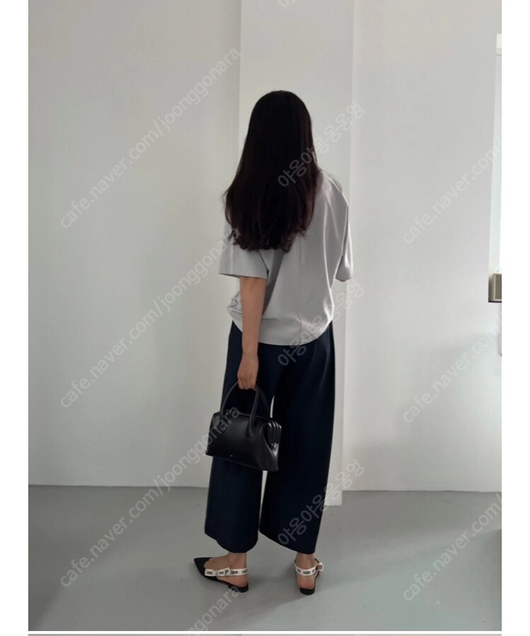 26꺌랑 바스락팬츠 미듐 블랙 민트 이미지