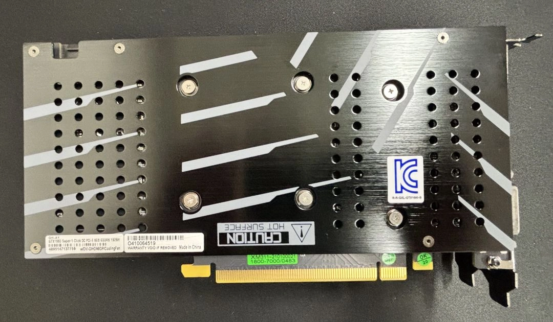 갤럭시 GTX 1660 SUPER OC 6GB 중고 그래픽카드 판매 이미지