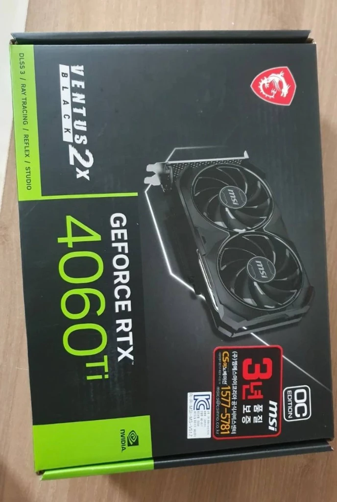 MSI RTX 4060Ti 16G 보증기간남음 풀박스 이미지