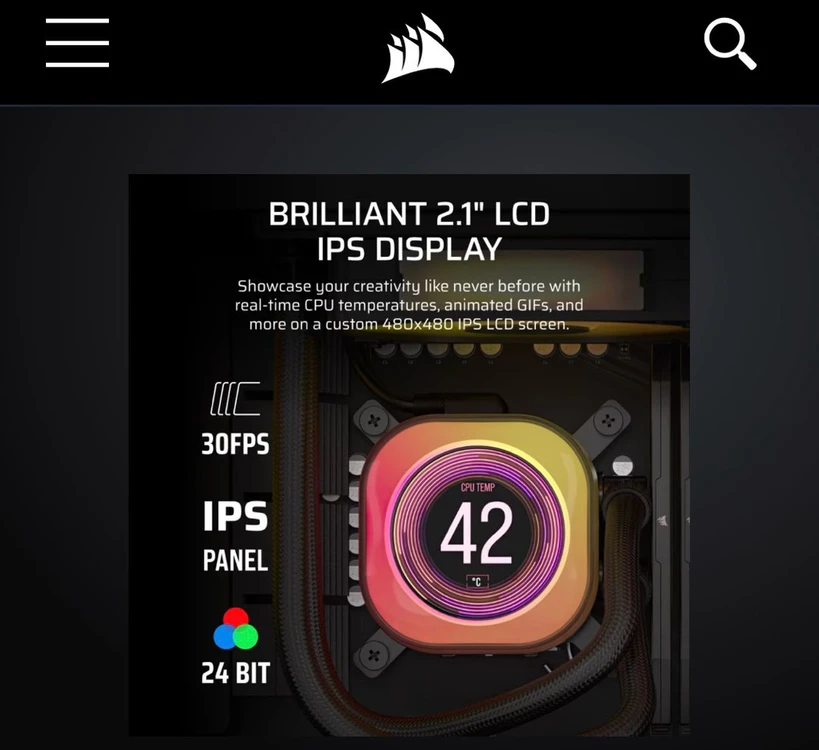 새제품] 커세어 iCUE LINK TITAN 360 RX LCD 수냉쿨러 이미지