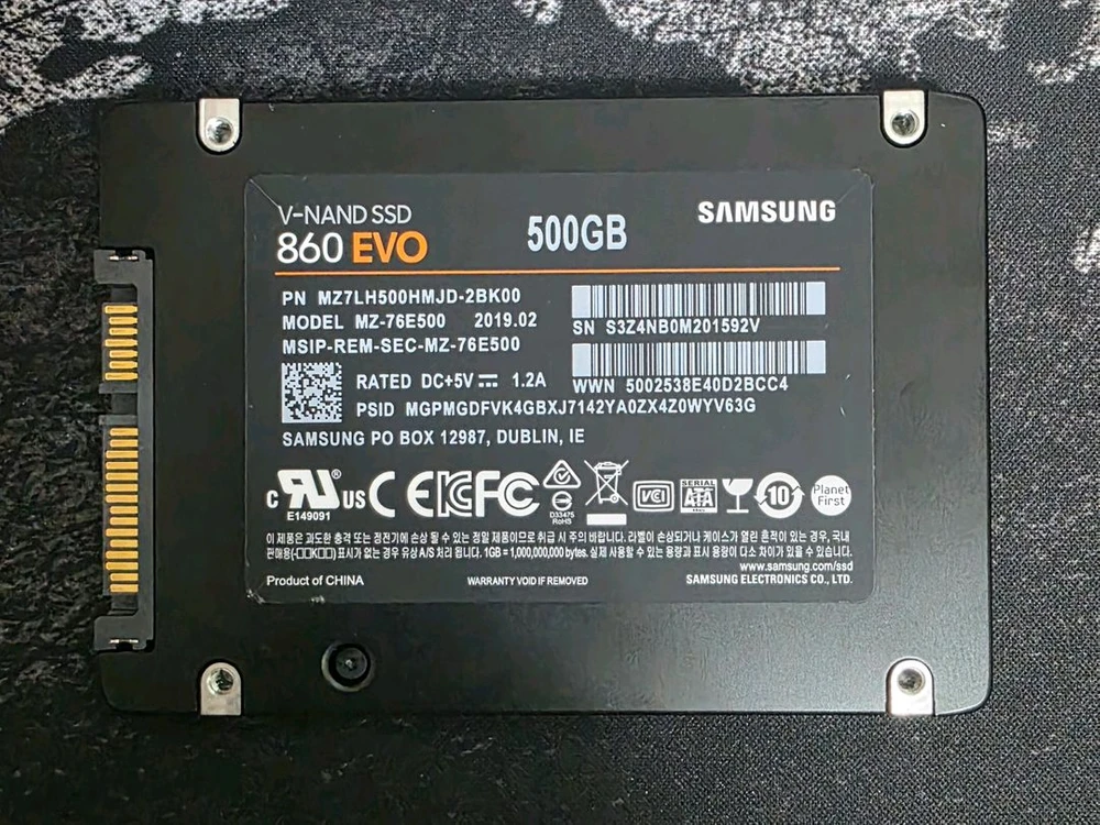 삼성 860 EVO 500GB SSD 이미지