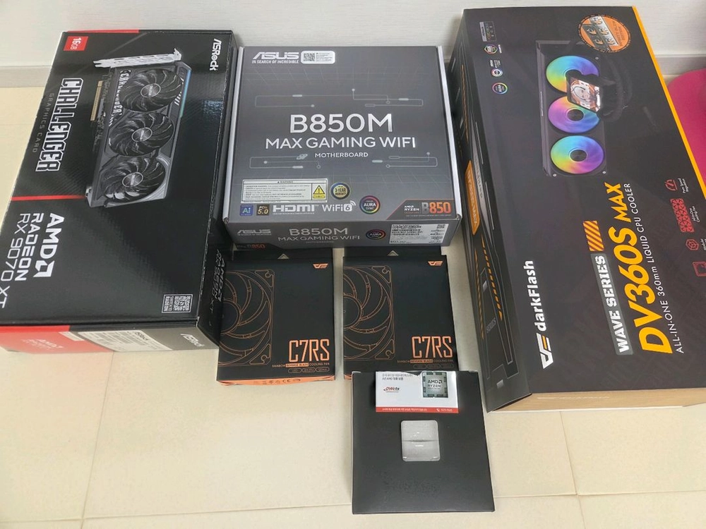 9800x3d, b850m wifi, rx 9070xt 고사양 본체 이미지