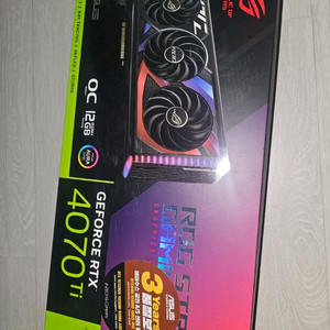 ASUS ROG STRIX 지포스 RTX 4070 Ti D6 12GB 그래픽카드 이미지
