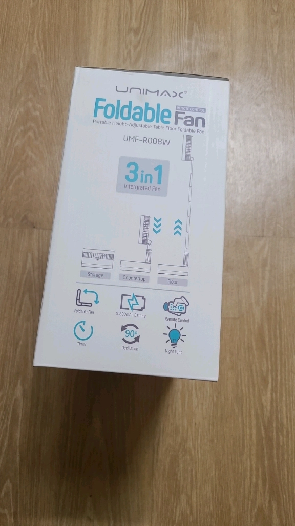 8인치 충전용 접이식 선풍기 UMF-R008W 이미지
