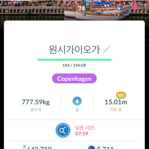 포켓몬고 XXL 이로치 가이오가 코펜하겐 배경 팝니다 이미지