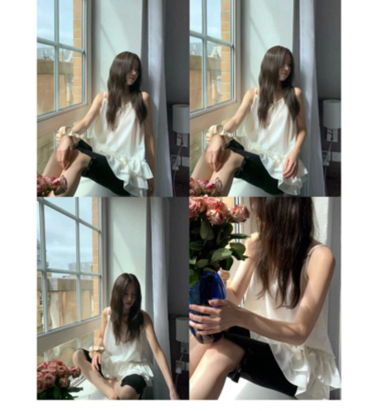 프릴리 Layerd Slip Dress 레이어드 슬립 디자인의 캉캉 미니 원피스 이미지