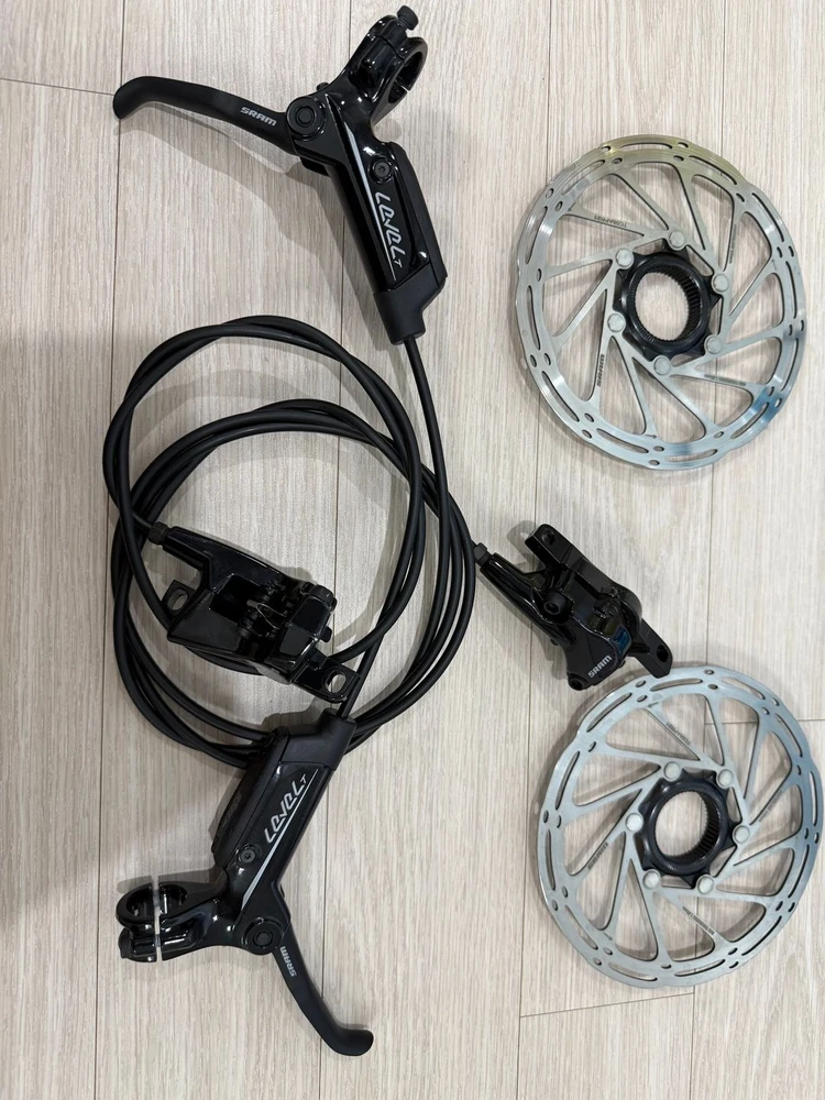 스램 레벨 t 유압 디스크 브레이크 세트 로터 포함 mtb 자전거 이미지