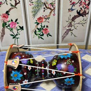 고고 장구 (1자7치) 꽃그림 장구 이미지