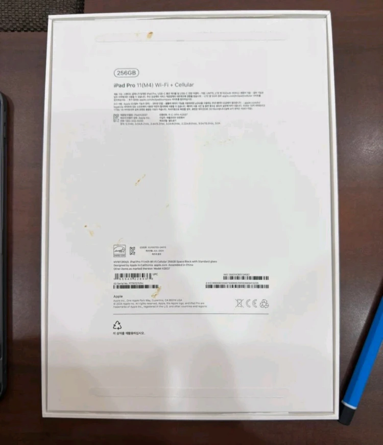 (신품급/배터리100%) 아이패드 프로 M4 11 셀룰러 256GB + 애케플 + 펜슬프로 이미지