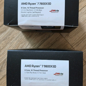 AMD 7800X3D/9800X3D CPU 정발 미개봉,Juhor DDR5 16g x2ea,B850보드,케이스 이미지