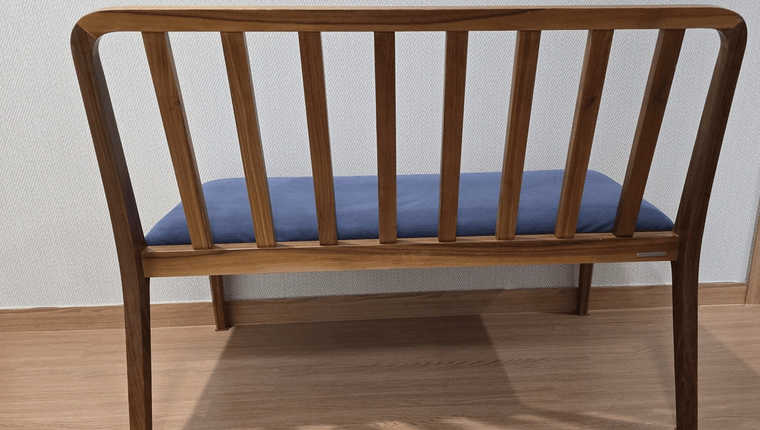 카레클린트 월넛 원목 벤치 의자 110cm+토레 알칸타라 쿠션 이미지