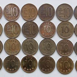 구10원동전66년부터2006년까지38종+신동전2006년부터16종 총54종 이미지