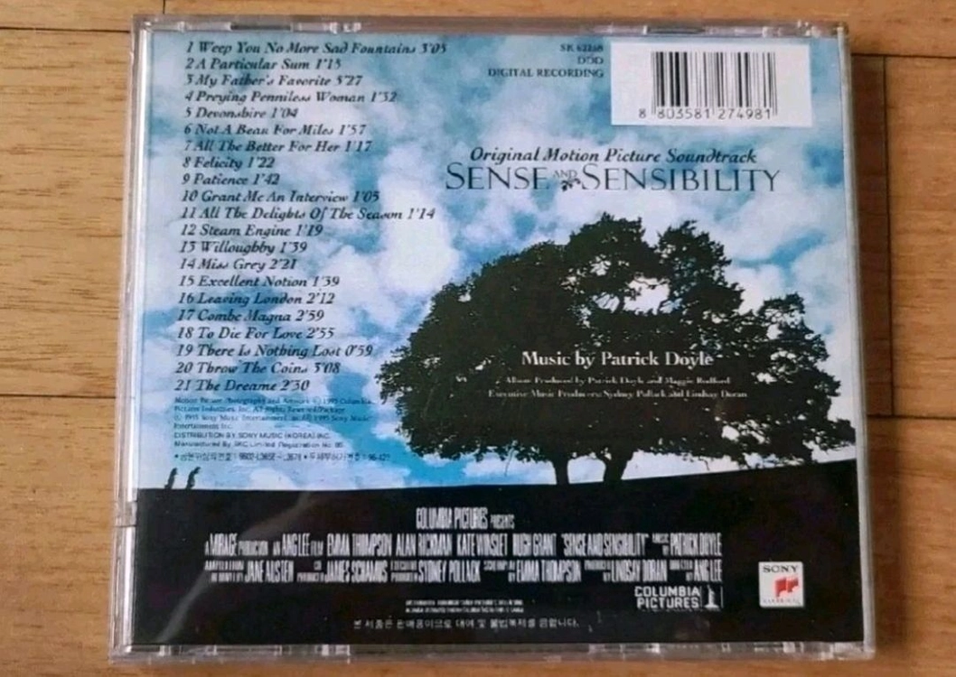 음악CD 영화 센스 앤 센서빌리티 OST 이미지