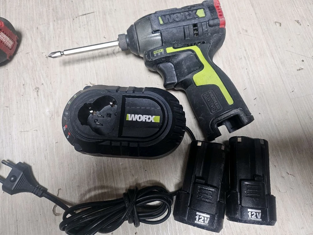 WORX 웍스 브러쉬리스 12V 전동 임팩 드릴 드라이버 2세트 각 이미지