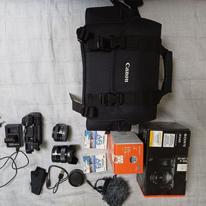 소니 SONY A6400 + SELP1650렌즈 + SEL35F18렌즈 + 기타 악세사리 포함 풀패키지 이미지