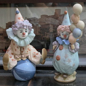 [스페인 야도르(Lladro) 피에로 도자기 인형 2종] 정품 이미지