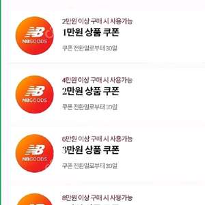 뉴발란스 쿠폰 6만원권 이미지