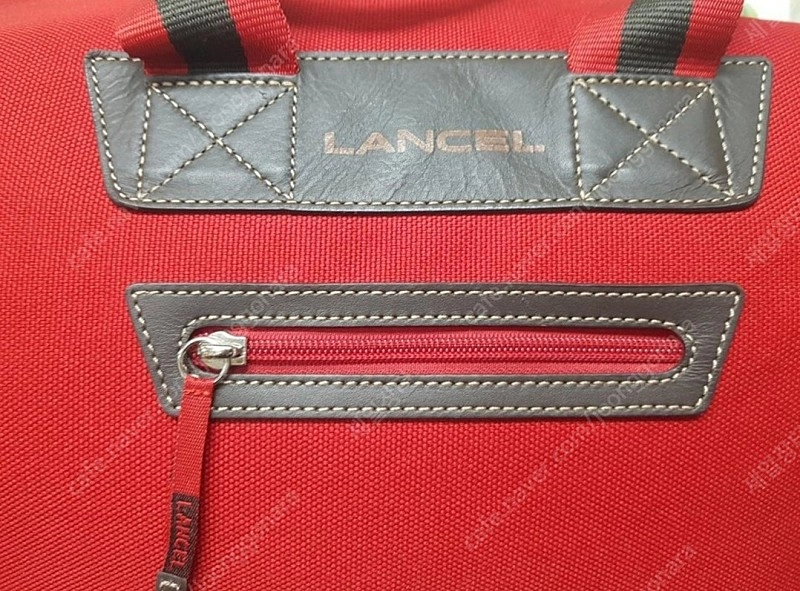 란셀 LANCEL 보스턴백 여행가방 레드 캔버스가방 OA82 이미지