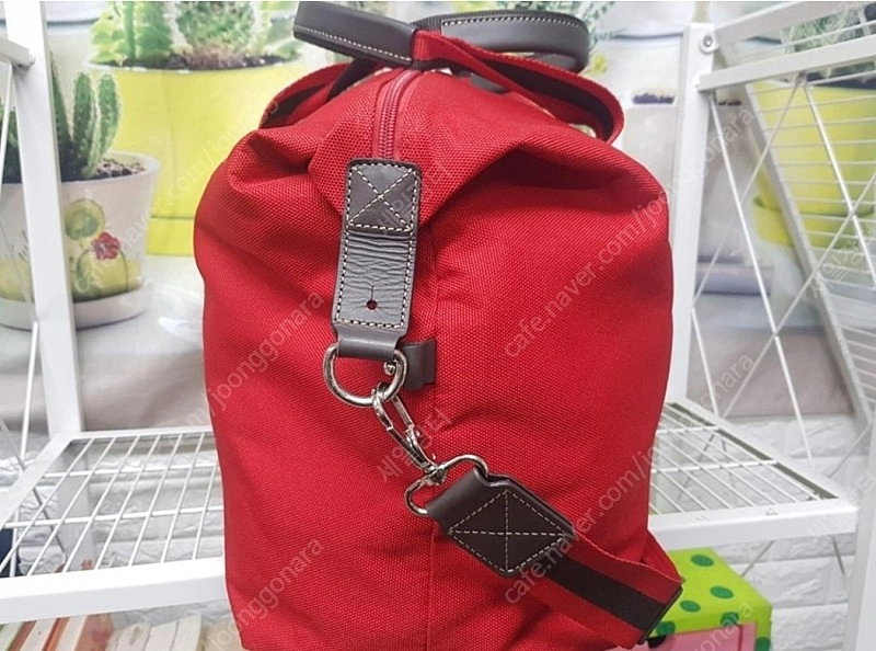 란셀 LANCEL 보스턴백 여행가방 레드 캔버스가방 OA82 이미지