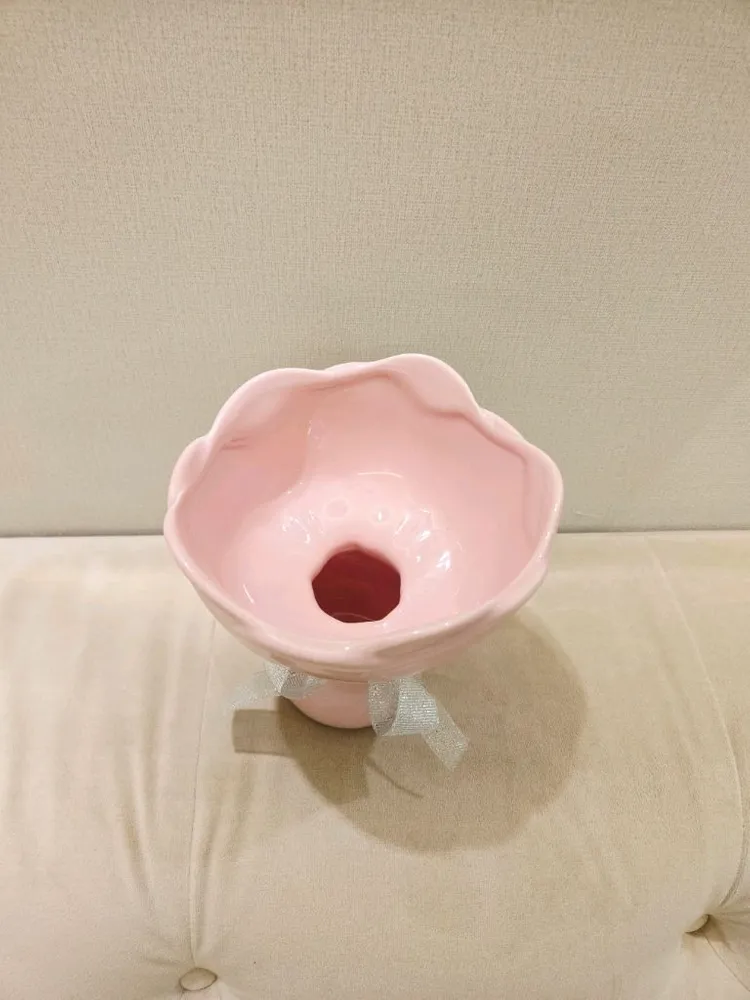 [미사용 새상품] 꽃다발 꽃병, 화병 (도자기) 이미지