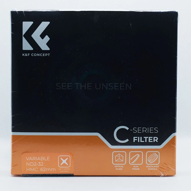K&F Concept 62mm NANO-C HMC ND2-32 가변 ND 필터 (새상품) AGC Glass 이미지