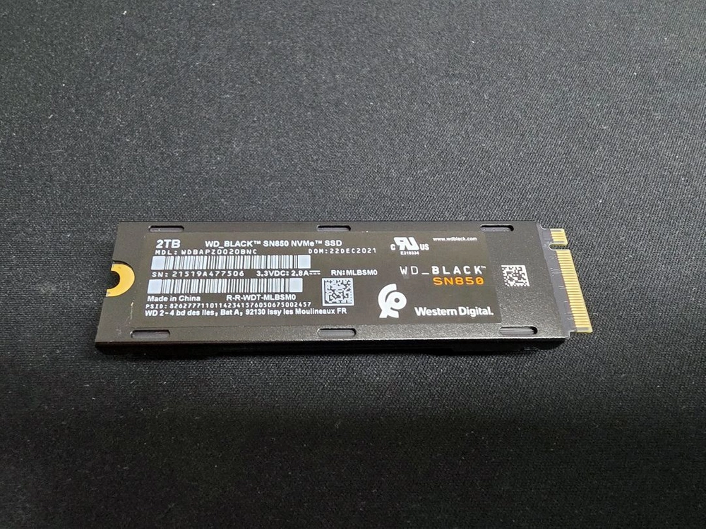 WD_BLACK SN850 2TB NVMe SSD (상태 최상, 크리스탈디스크인포 100%) 이미지