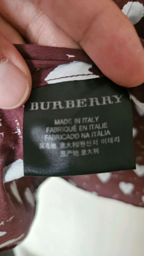 버버리 프로섬 하트 패턴 셔츠 46사이즈 이미지