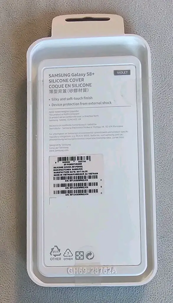 갤럭시 S8+ 정품 실리콘 케이스 퍼플 삼성정품 새상품 이미지