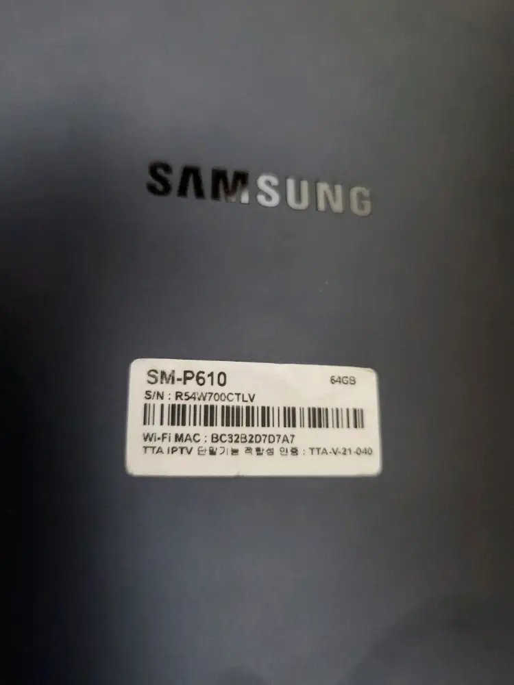 삼성 갤럭시탭 S6 Lite 블랙 s펜 포함 (상태 s급) 이미지