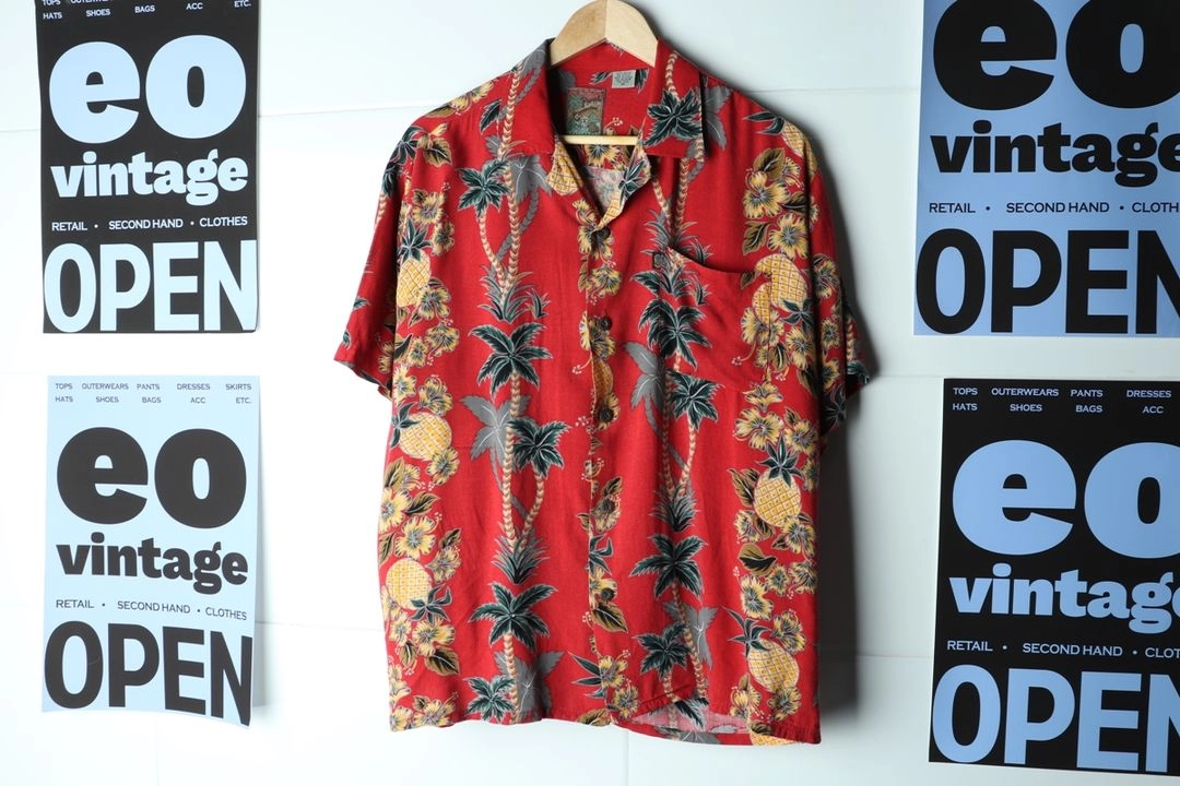 (M-L) 브랜드빈티지 반팔셔츠 남방 90S 년대 이미지