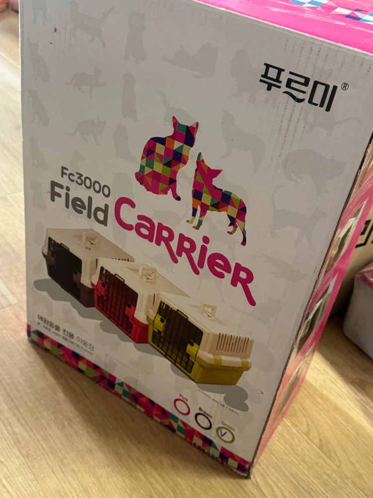 푸르미 필드 캐리어 강아지 이동장 고양이 이동장 새상품 그린 이미지
