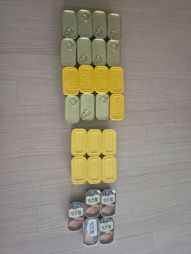 스팸 16캔,리챔 6캔,잇츠팜 5캔 이미지