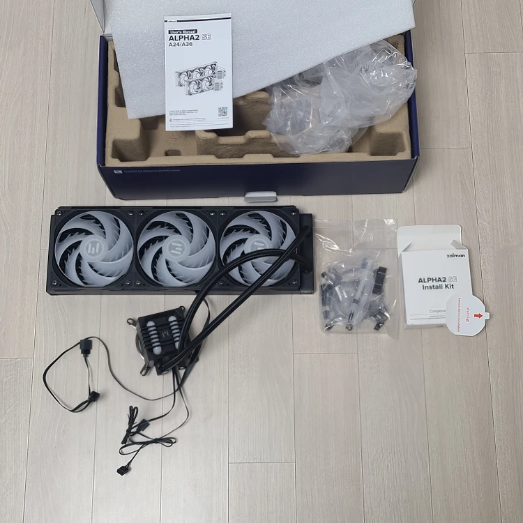 잘만테크 잘만 ALPHA II SE A36 블랙 수냉쿨러 수랭쿨러 이미지