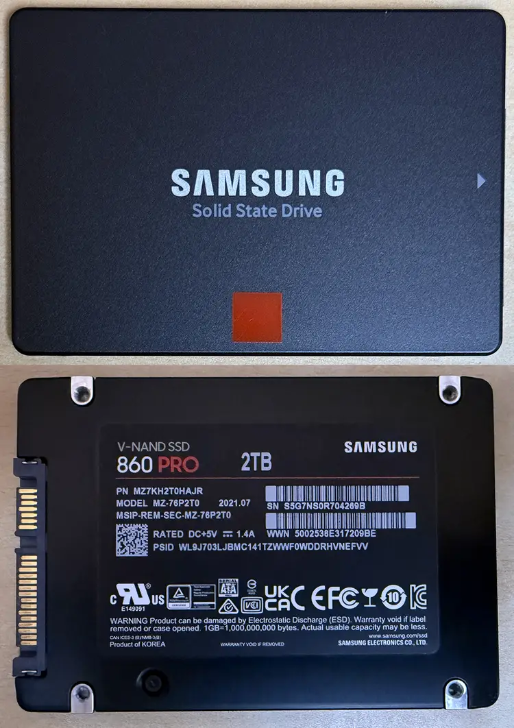 삼성 SSD 860 PRO 2TB 이미지
