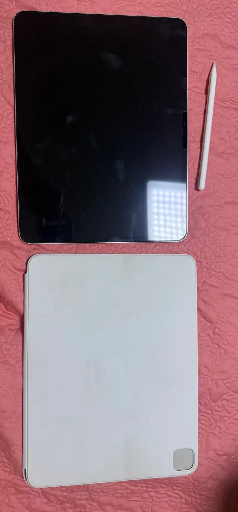 Apple 정품 2024 아이패드 프로 13 M4칩 스탠다드 글래스 실버 이미지