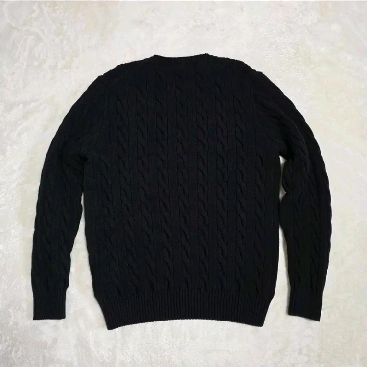 (XL)여성 폴로 랄프로렌 케이블 니트 블랙 이미지