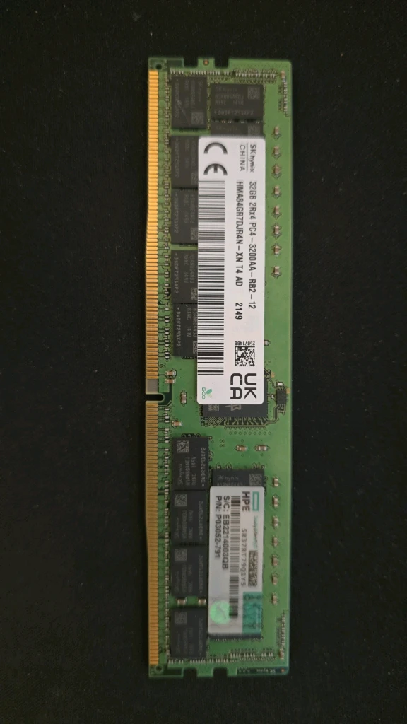 DDR4 32GB ECC PC4 3200 메모리 이미지