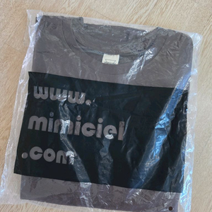 새상품,택포) 미미씨엘 여성 반팔 티셔츠 브라운 M 이미지